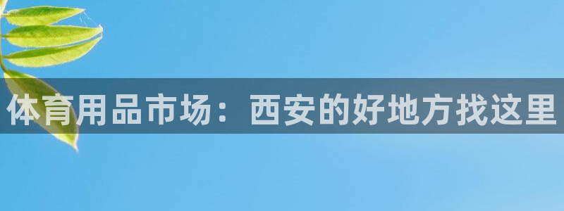 fb体育平台APP：体育用品市场：西安的好地方找这里
